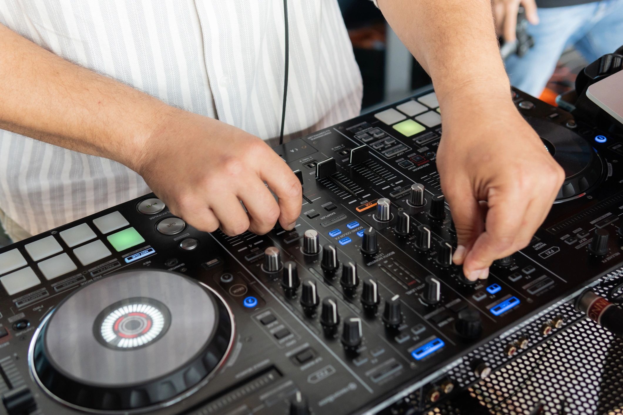 DJ spinning at wedding